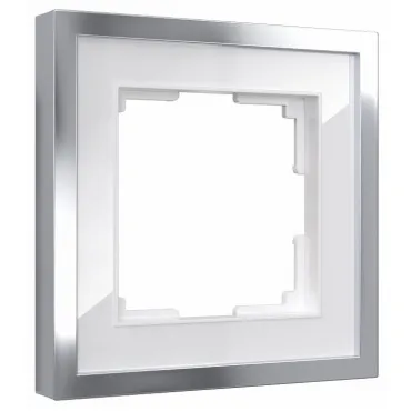 Рамка на 1 пост Werkel Baguette белый/серебро W0012850