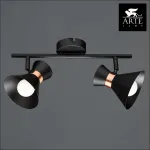 Спот Arte Lamp Baltimore A1406AP-2BK Цвет арматуры золото Цвет плафонов черный от ImperiumLoft