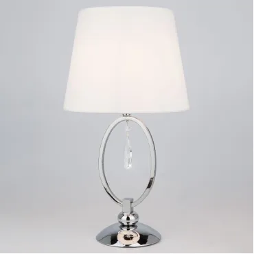 Настольный светильник с тканевым абажуром 01055/1 хром