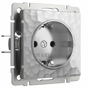 Розетка влагозащищенная с заземлением и шторками, без рамки Werkel W1271106 (серебряный) Цвет арматуры серебро Розетка влагозащищенная с заземлением и шторками, без рамки Werkel W1271106 (серебряный) Цвет арматуры серебро