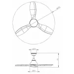Потолочный светильник с вентилятором Sonex VIVA LED 7702/24L