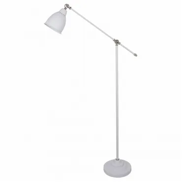 Торшер Arte Lamp Braccio A2054PN-1WH Цвет арматуры белый Цвет плафонов белый