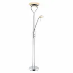 Торшер с подсветкой Arte Lamp Duetto A4399PN-2CC Цвет арматуры хром Цвет плафонов белый от ImperiumLoft