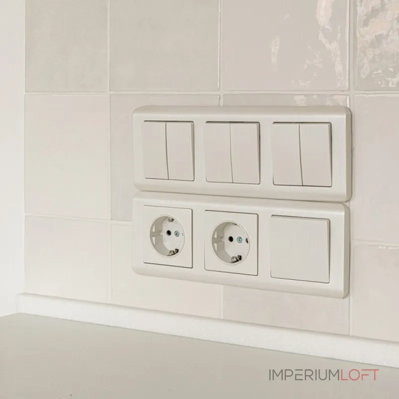 Выключатель проходной двухклавишный без рамки Werkel W112 3 W1122013 от ImperiumLoft