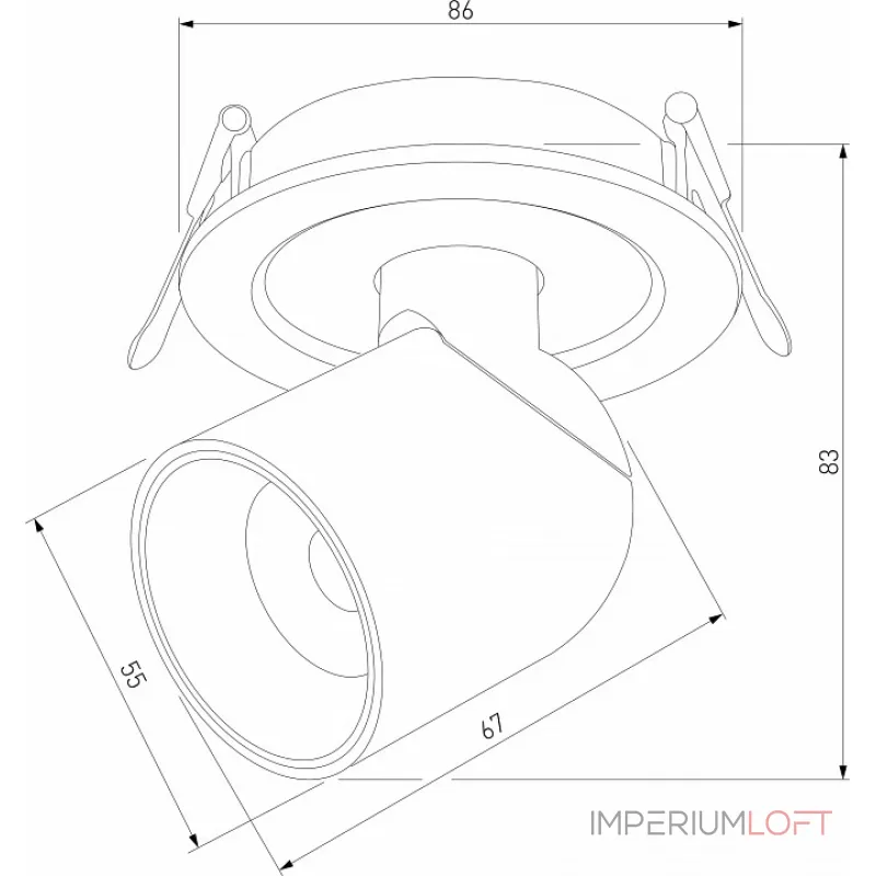 Встраиваемый светильник на штанге Elektrostandard Spot a065457 от ImperiumLoft