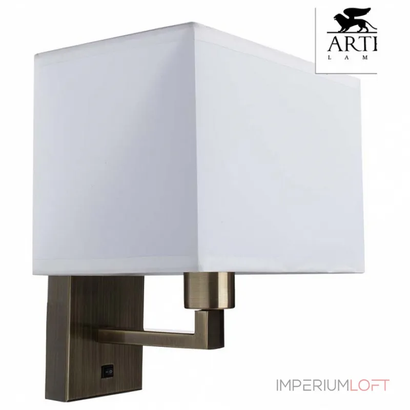 Бра Arte Lamp Hall A9248AP-1AB Цвет арматуры бронза Цвет плафонов белый от ImperiumLoft