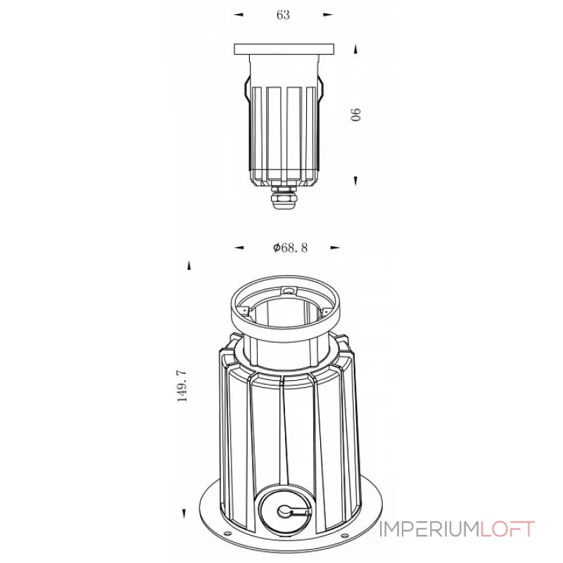 Встраиваемый в дорогу светильник Deko-Light NC COB I 730439 Цвет арматуры черный Цвет плафонов прозрачный от ImperiumLoft