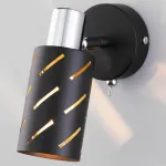 Бра Eurosvet Fente 20090/1 черный/хром Цвет плафонов золото Цвет арматуры черный от ImperiumLoft