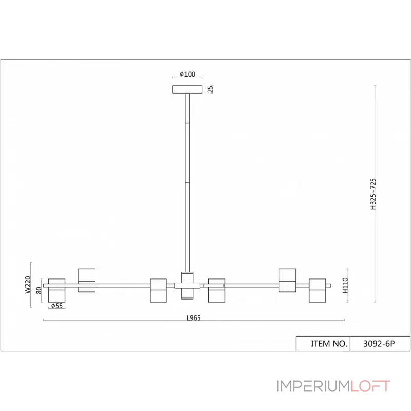 Люстра на штанге F-promo Chart 3092-6P
