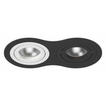 Встраиваемый светильник Lightstar Intero 16 double round i6270607 Цвет арматуры черно-белый Цвет плафонов хром Встраиваемый светильник Lightstar Intero 16 double round i6270607 Цвет арматуры черно-белый Цвет плафонов хром