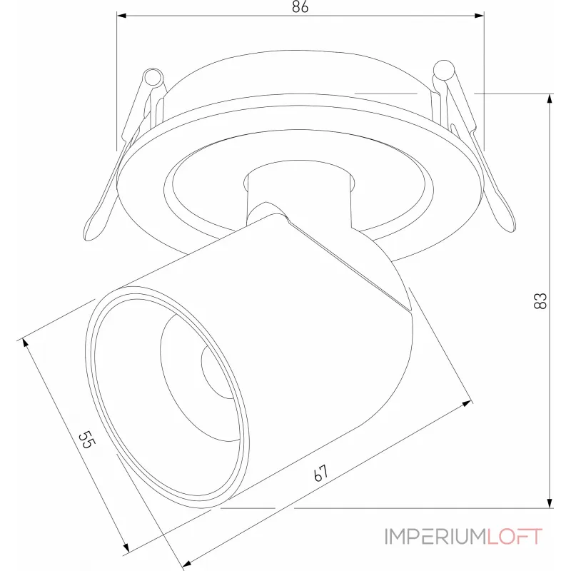 Встраиваемый светильник на штанге Elektrostandard Spot a065457 от ImperiumLoft