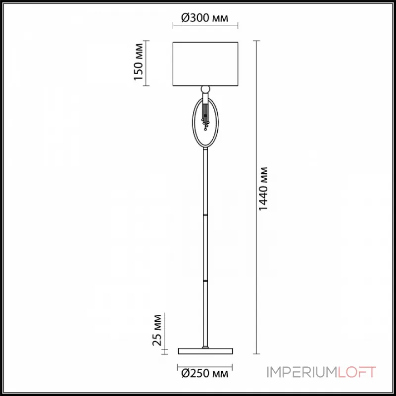 Торшер Lumion Santiago 4516/1F Цвет арматуры латунь Цвет плафонов черный от ImperiumLoft Торшер Lumion Santiago 4516/1F Цвет арматуры латунь Цвет плафонов черный от ImperiumLoft