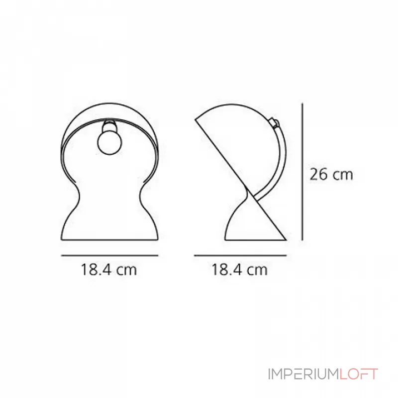 Настольная лампа декоративная Artemide 1466030A от ImperiumLoft