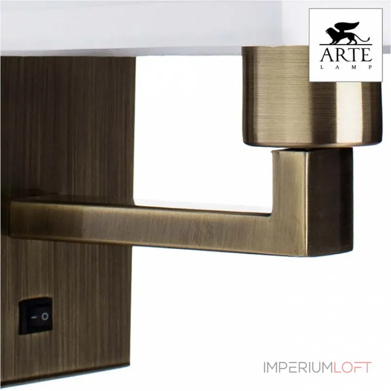 Бра Arte Lamp Hall A9248AP-1AB Цвет арматуры бронза Цвет плафонов белый от ImperiumLoft