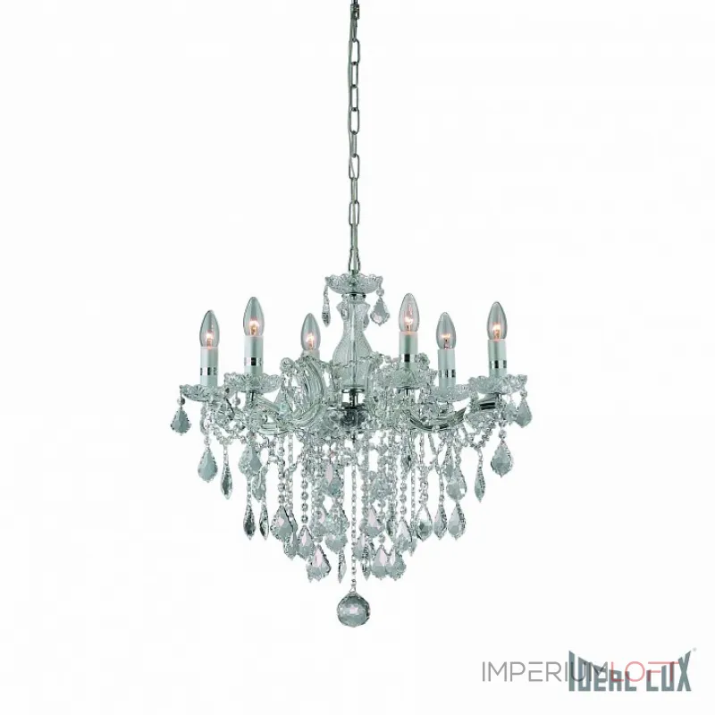 Подвесная люстра Ideal Lux FLORIAN FLORIAN SP6 CROMO Подвесная люстра Ideal Lux FLORIAN FLORIAN SP6 CROMO
