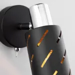 Бра Eurosvet Fente 20090/1 черный/хром Цвет плафонов золото Цвет арматуры черный от ImperiumLoft