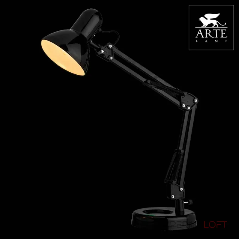 Настольная лампа офисная Arte Lamp Junior A1330LT-1BK Цвет арматуры черный Цвет плафонов черный от ImperiumLoft Настольная лампа офисная Arte Lamp Junior A1330LT-1BK Цвет арматуры черный Цвет плафонов черный от ImperiumLoft