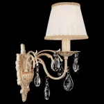 Бра Eurosvet 3637 3637/1 белый с золотом/прозрачный хрусталь Strotskis Цвет арматуры золото Цвет плафонов золото от ImperiumLoft