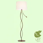 Торшер с подсветкой Lussole Ajo GRLSP-0552 Цвет арматуры бронза Цвет плафонов белый от ImperiumLoft