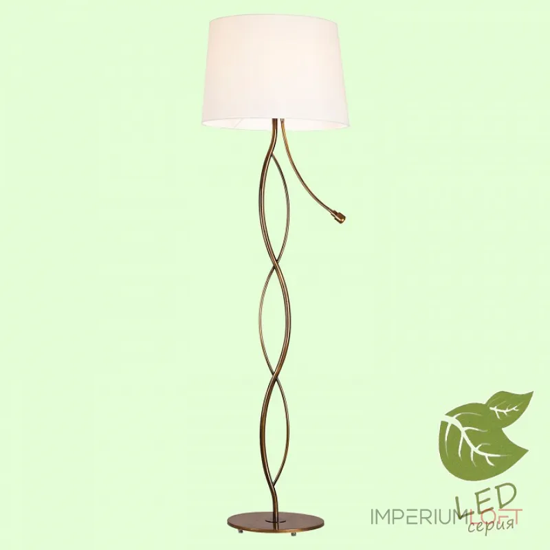 Торшер с подсветкой Lussole Ajo GRLSP-0552 Цвет арматуры бронза Цвет плафонов белый от ImperiumLoft