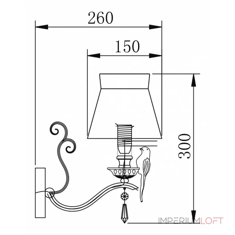 Бра Maytoni Bird ARM013-01-W Цвет арматуры белый Цвет плафонов белый от ImperiumLoft