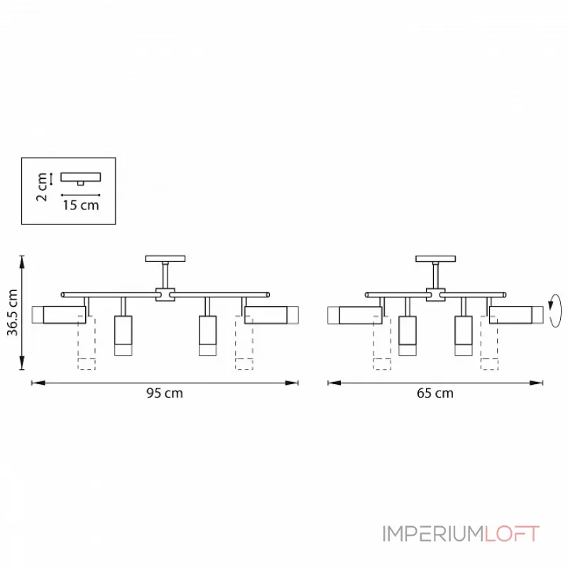 Потолочная люстра Lightstar Rullo LR7283648641