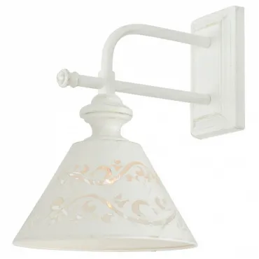 Бра Arte Lamp Kensington A1511AP-1WG Цвет арматуры белый Цвет плафонов белый