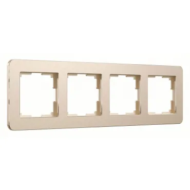 Рамка на 4 поста Werkel Platinum шампань W0042611