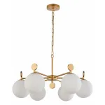 Подвесная люстра Favourite Absolute 2928-6P Цвет арматуры золото Цвет плафонов белый от ImperiumLoft