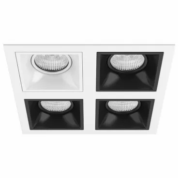 Встраиваемый светильник Lightstar Domino D54606070707 цвет арматуры черно-белый