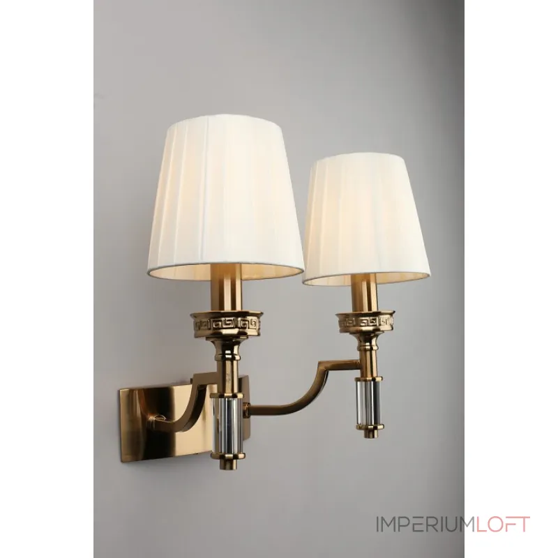 Бра Aployt Patricia APL.716.11.02 Цвет арматуры бронза Цвет плафонов белый от ImperiumLoft