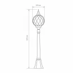Наземный высокий светильник Elektrostandard Sirius Sirius F черное золото от ImperiumLoft