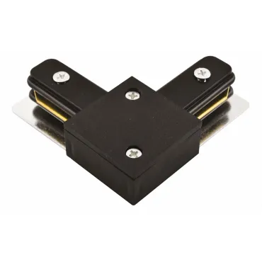 Соединитель с токопроводом угловой L-образный для треков Arte Lamp Track Accessories A120006 Цвет арматуры черный Цвет плафонов белый