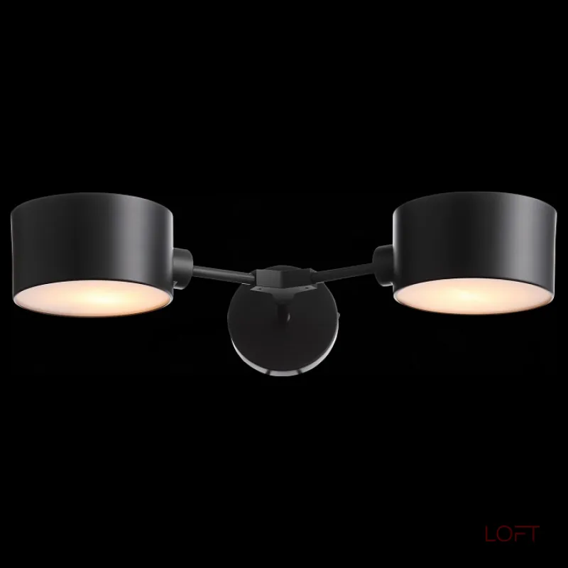 Бра EVOLUCE Gimento SLE183401-02 Цвет арматуры черный Цвет плафонов серый от ImperiumLoft