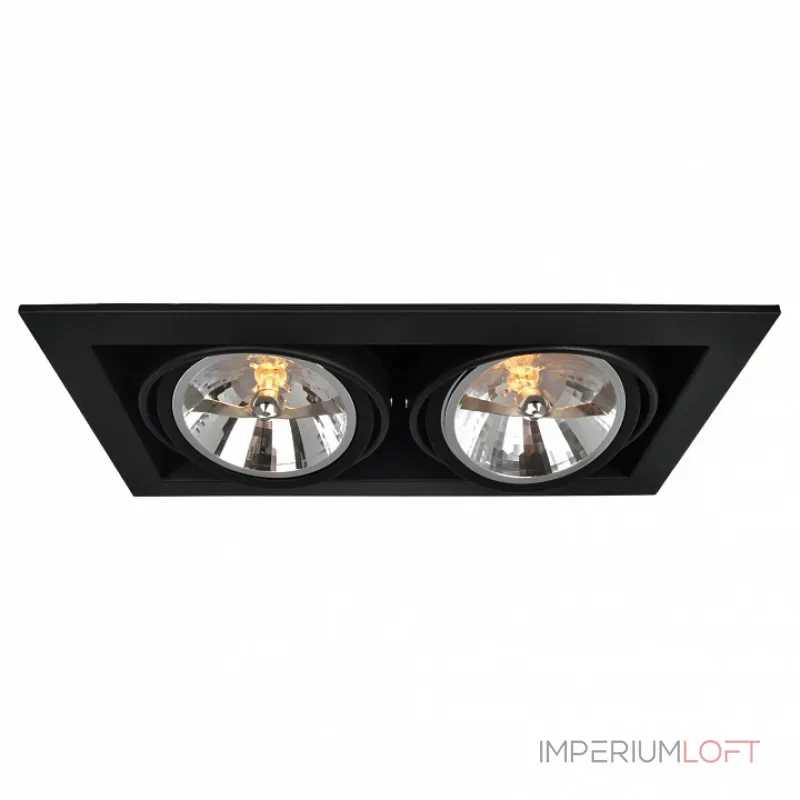 Встраиваемый светильник Arte Lamp Cardani A5935PL-2BK Цвет арматуры черный Цвет плафонов белый от ImperiumLoft Встраиваемый светильник Arte Lamp Cardani A5935PL-2BK Цвет арматуры черный Цвет плафонов белый от ImperiumLoft
