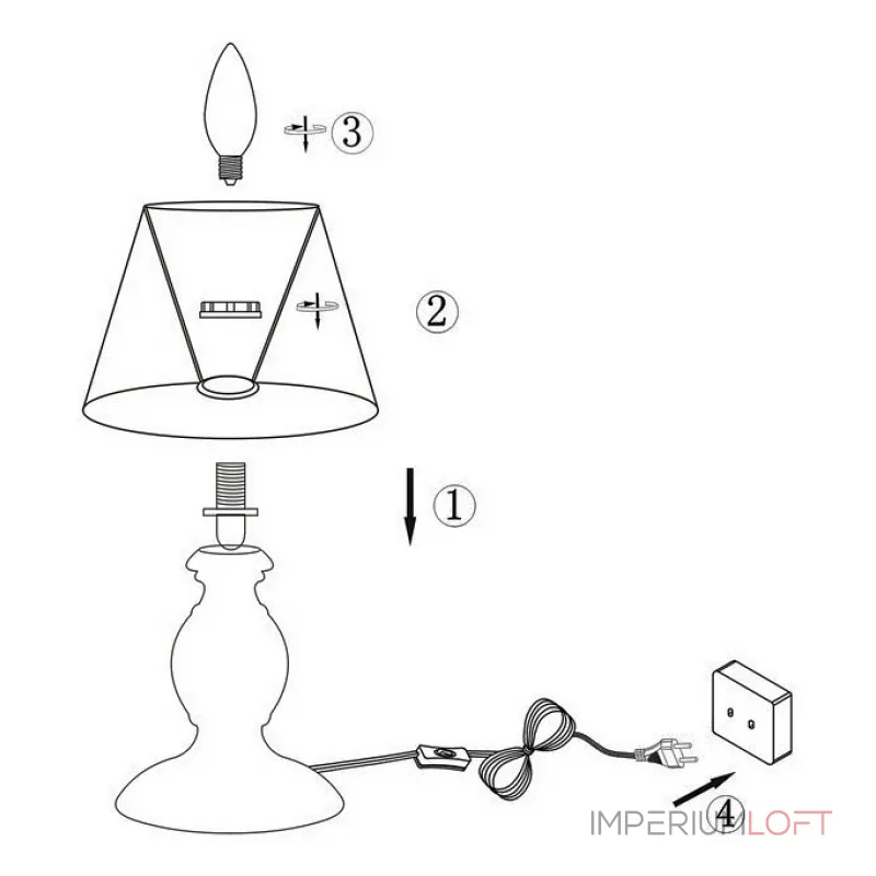Настольная лампа декоративная Globo Metalic 21691 Цвет арматуры серый Цвет плафонов серый от ImperiumLoft