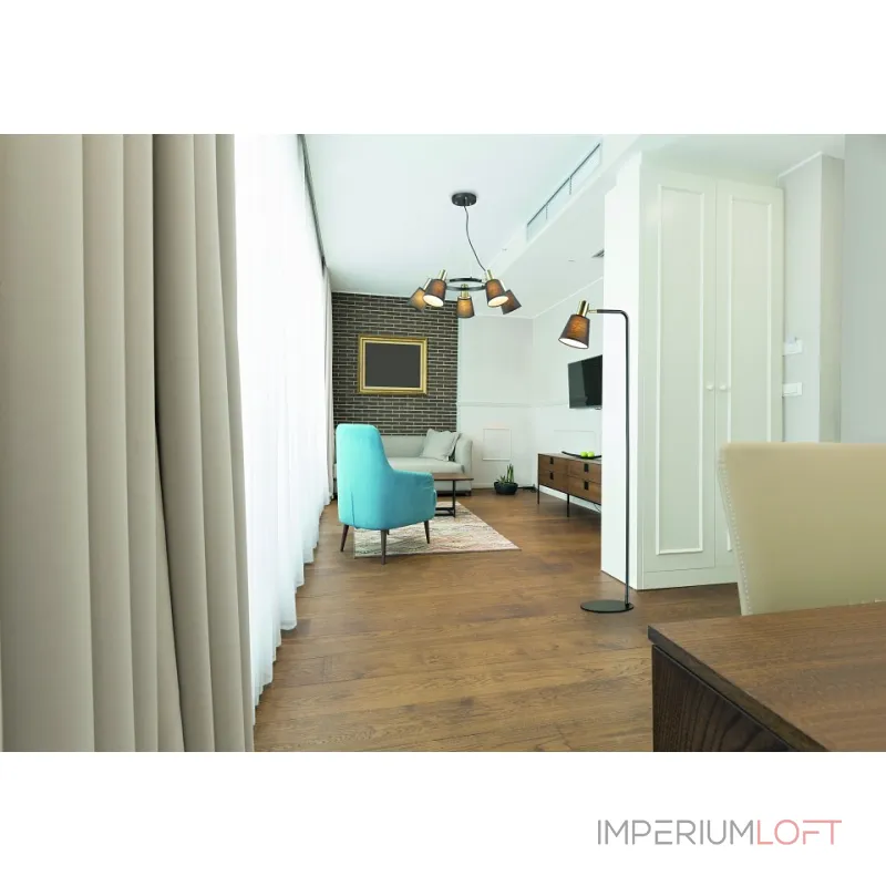 Торшер Lumion Marcus 3638/1F Цвет арматуры бронза Цвет плафонов черный от ImperiumLoft