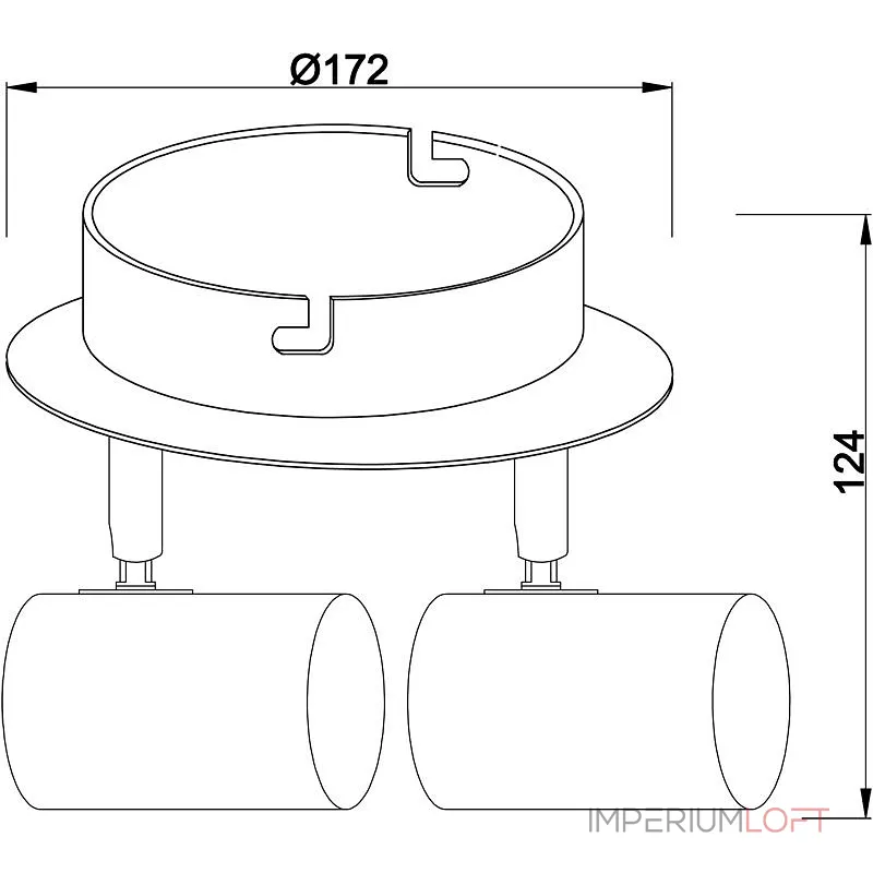 Накладной светильник Deko-Light Indi 348086 Цвет арматуры серебро Цвет плафонов серебро от ImperiumLoft