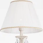 Торшер Eurosvet Amelia 10073/1 белый с золотом/прозрачный хрусталь Strotskis Цвет арматуры золото Цвет плафонов белый от ImperiumLoft