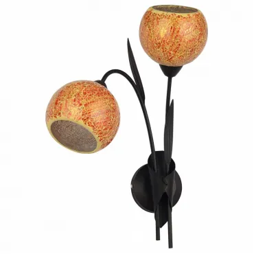Бра Lussole Bagheria LSF-6201-02 Цвет арматуры коричневый Цвет плафонов оранжевый