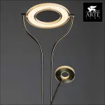 Торшер с подсветкой Arte Lamp Duetto led A5904PN-2SS Цвет арматуры серебро Цвет плафонов белый от ImperiumLoft