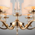 Подвесная люстра Aployt Okin APL.715.13.06 Цвет арматуры золото Цвет плафонов кремовый от ImperiumLoft