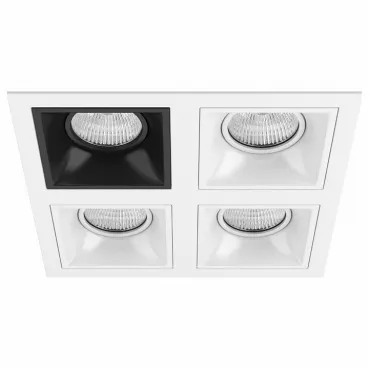 Встраиваемый светильник Lightstar Domino D54607060606 цвет арматуры черно-белый
