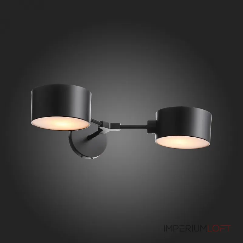 Бра EVOLUCE Gimento SLE183401-02 Цвет арматуры черный Цвет плафонов серый от ImperiumLoft