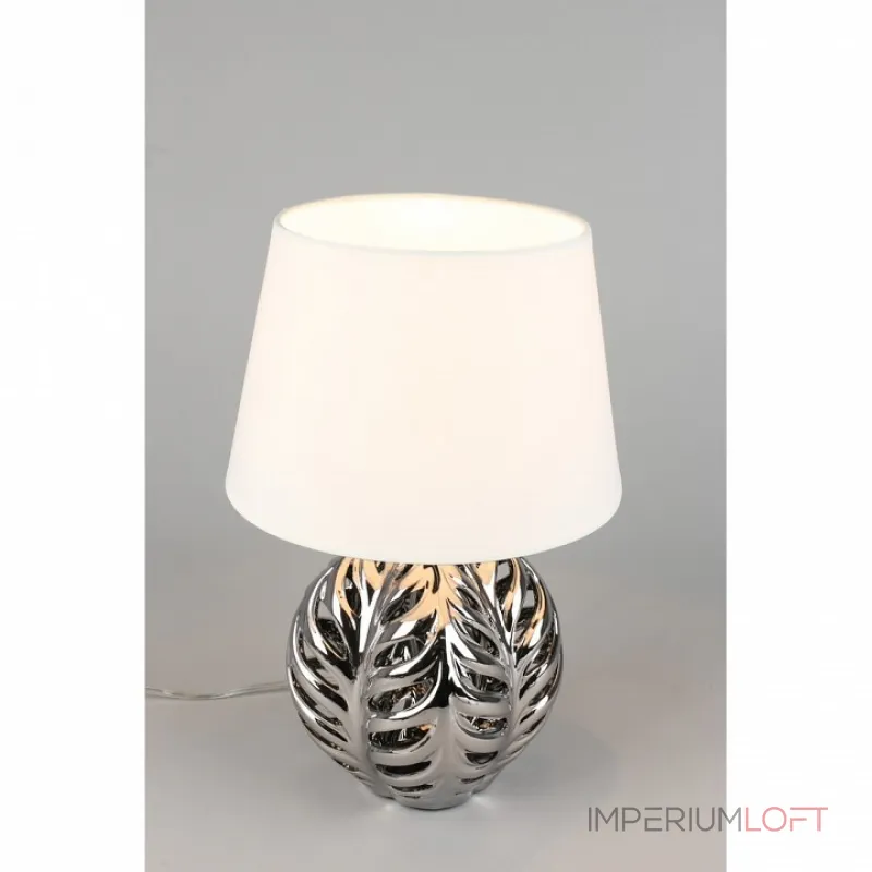 Настольная лампа декоративная Omnilux Murci OML-19504-01 Цвет арматуры хром Цвет плафонов белый от ImperiumLoft