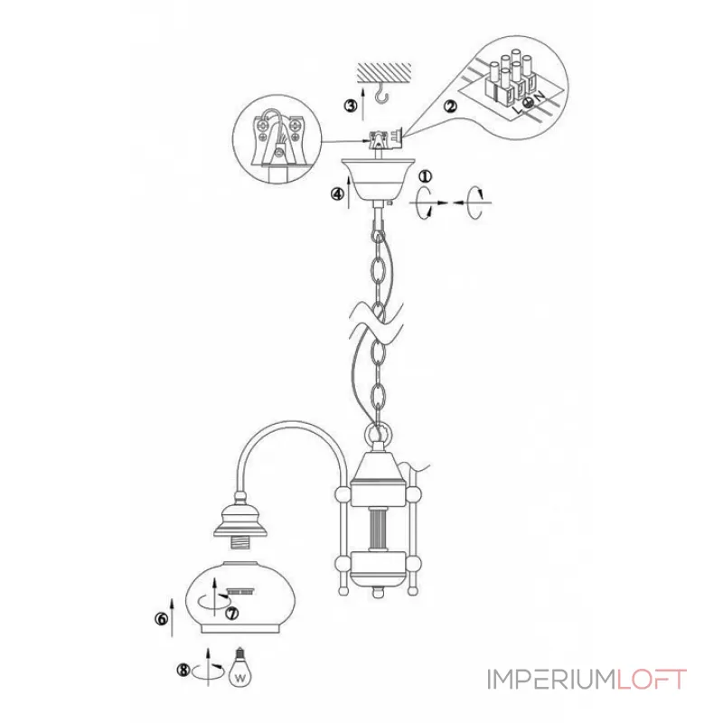 Подвесная люстра Globo Nostalgika 6900-5 