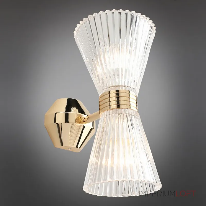 Бра Aployt Elinor APL.801.01.02 Цвет арматуры золото Цвет плафонов прозрачный от ImperiumLoft