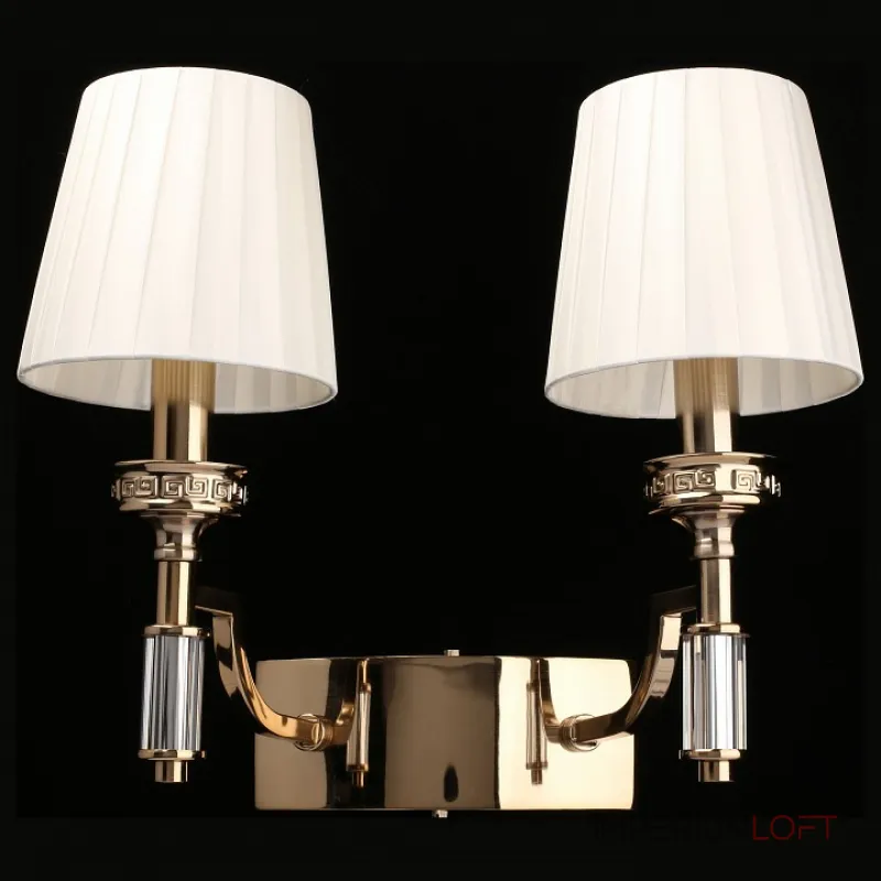 Бра Aployt Patricia APL.716.11.02 Цвет арматуры бронза Цвет плафонов белый от ImperiumLoft