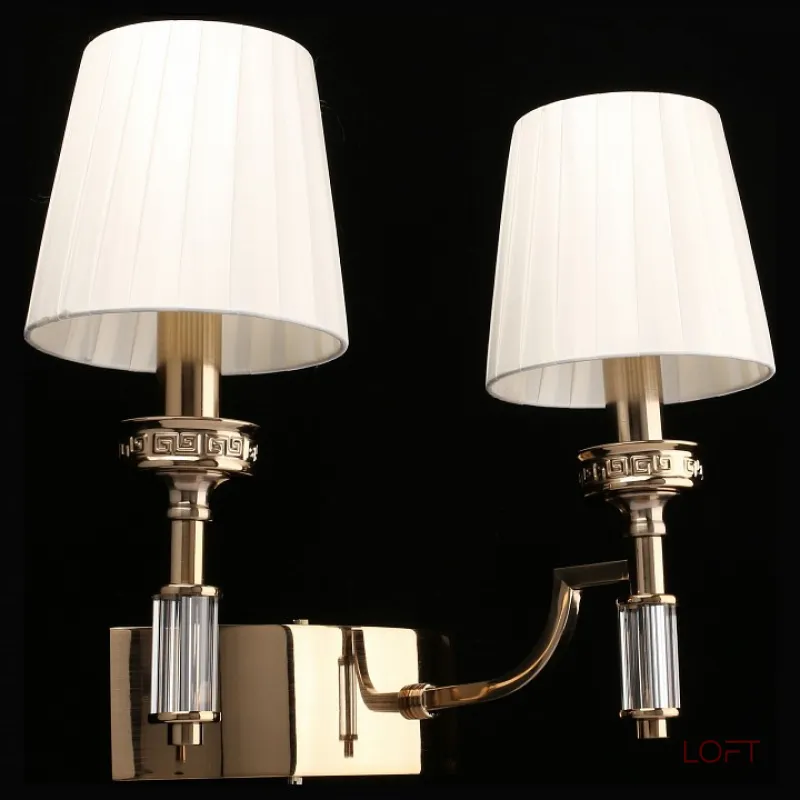 Бра Aployt Patricia APL.716.11.02 Цвет арматуры бронза Цвет плафонов белый от ImperiumLoft