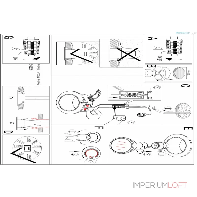 Комплект из 3 встраиваемых светильников Eglo ПРОМО Peneto 94237 Цвет арматуры никель от ImperiumLoft